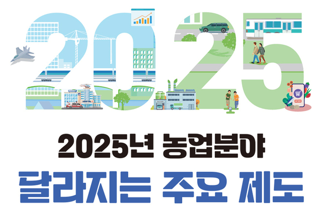 2025년 농업분야 달라지는 주요 제도